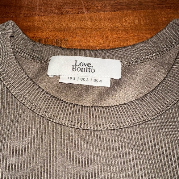 Love Bonito Sevyn Ribbed Racer Tank Top-Small - Picture 6 of 6